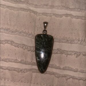 Seraphinite Stone Pendant Necklace